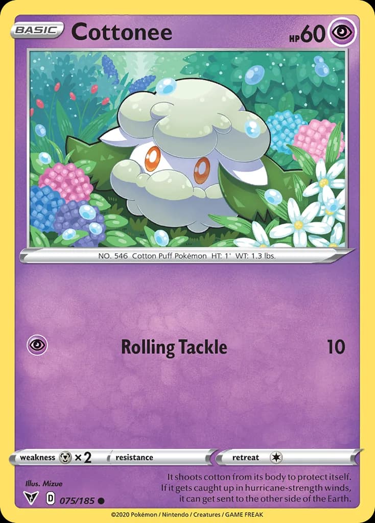 Vivid Voltage Cottonee card front, 75/185