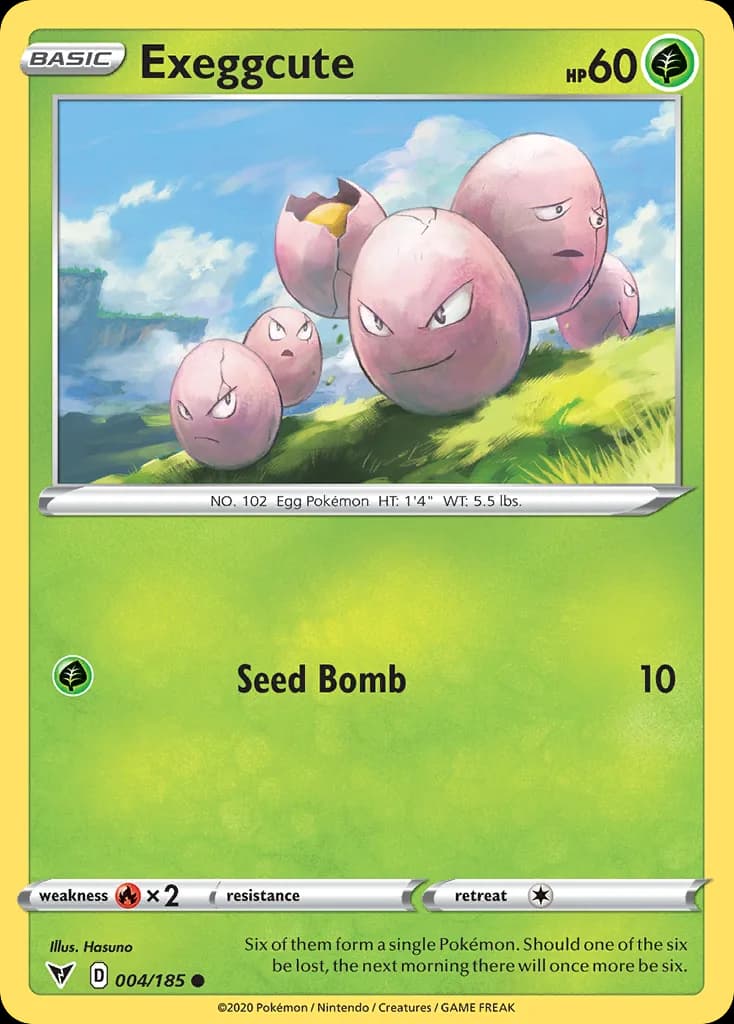 Vivid Voltage Exeggcute card front, 4/185