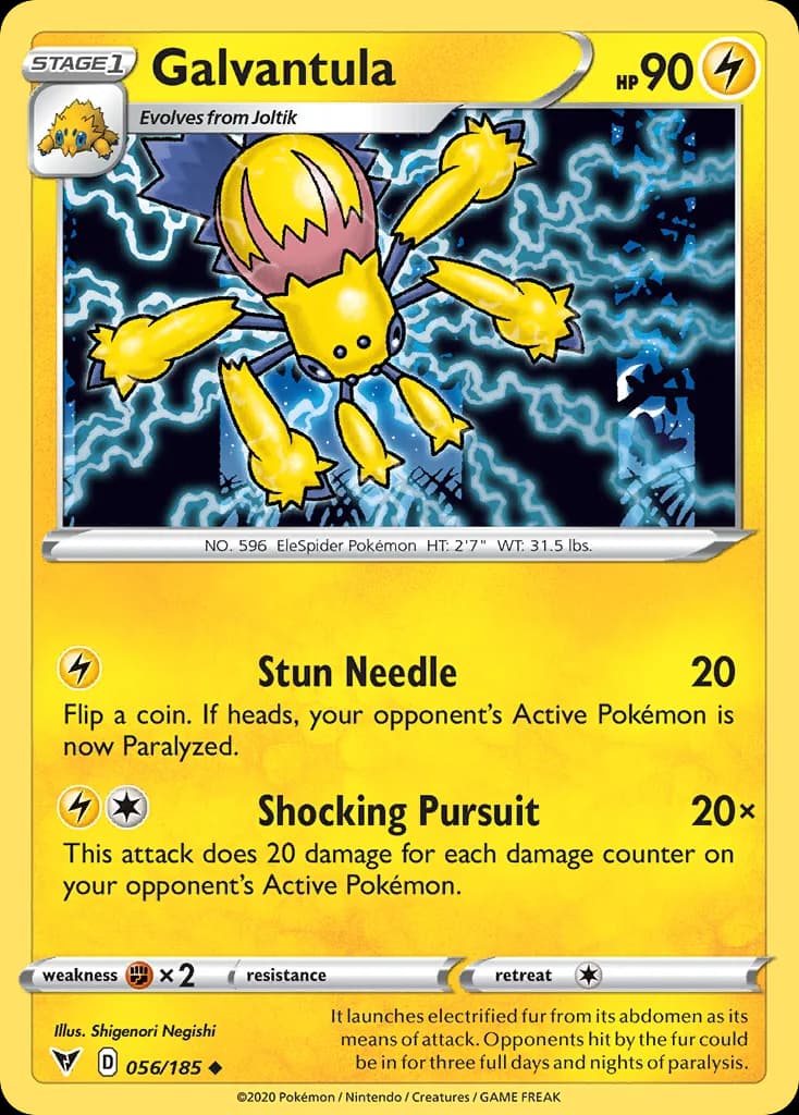 Vivid Voltage Galvantula card front, 56/185