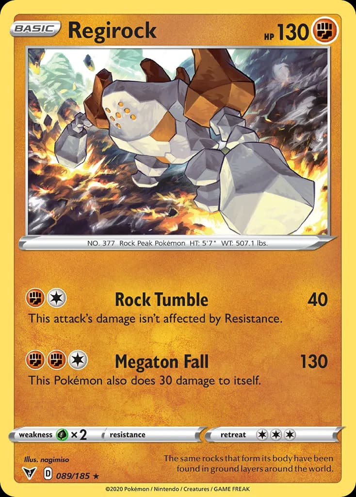 Vivid Voltage Regirock card front, 89/185