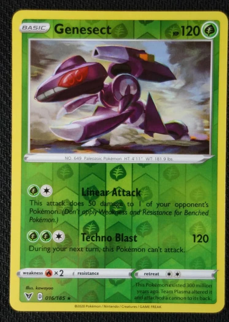 Genesect reverse holo card front, Vivid Voltage 16/185