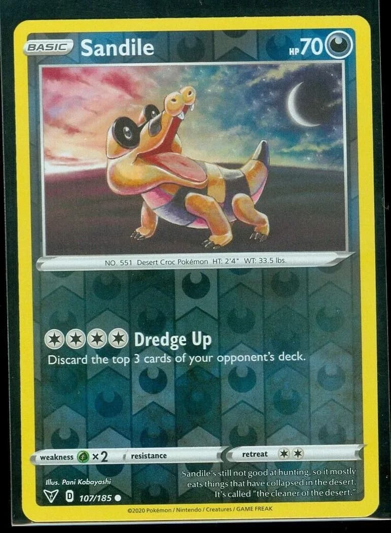 Sandile reverse holo card front, Vivid Voltage 107/185