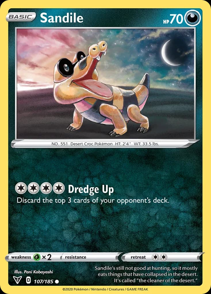 Vivid Voltage Sandile card front, 107/185