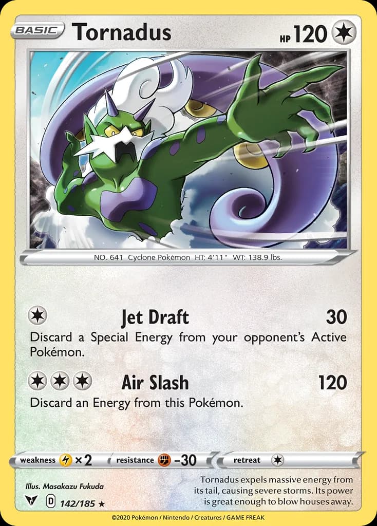 Vivid Voltage Tornadus card front, 142/185