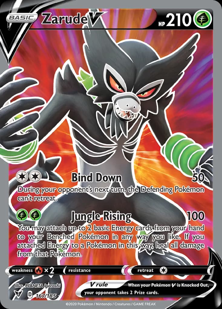 Vivid Voltage Zarude V card front, 167/185
