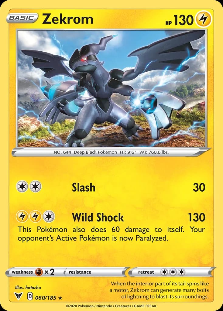 Zekrom card front, Vivid Voltage 60/185