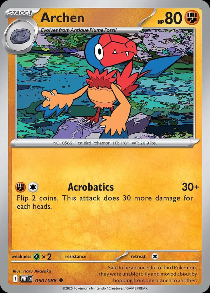 White Flare Archen card front, 50/86