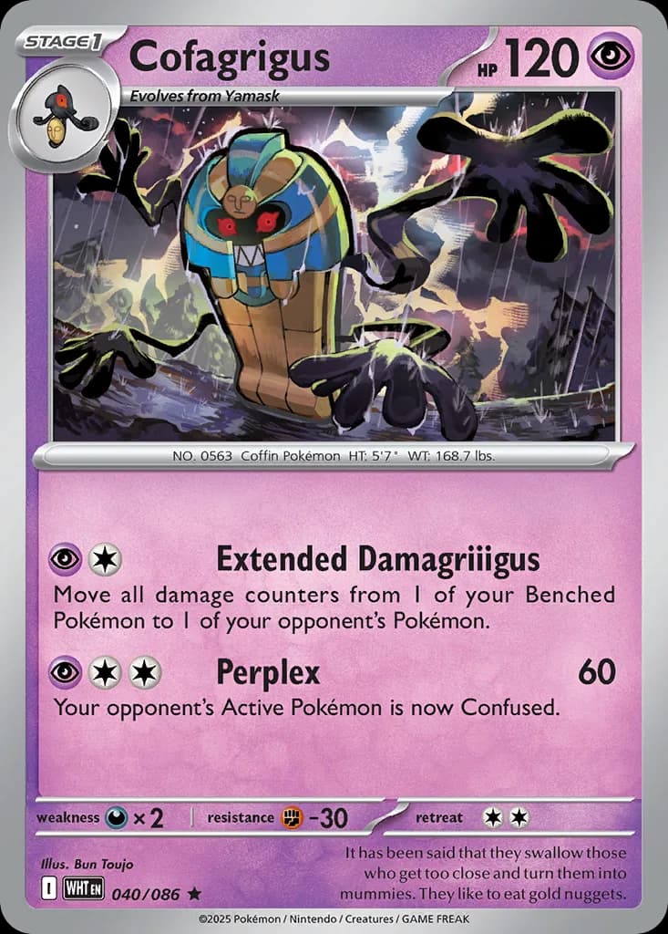 White Flare Cofagrigus card front, 40/86