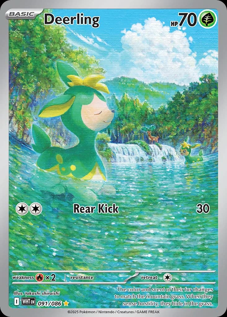 White Flare Deerling card front, 91/86