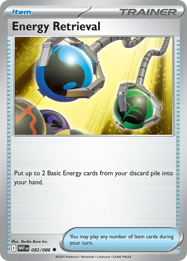 White Flare Energy Retrieval card front, 82/86