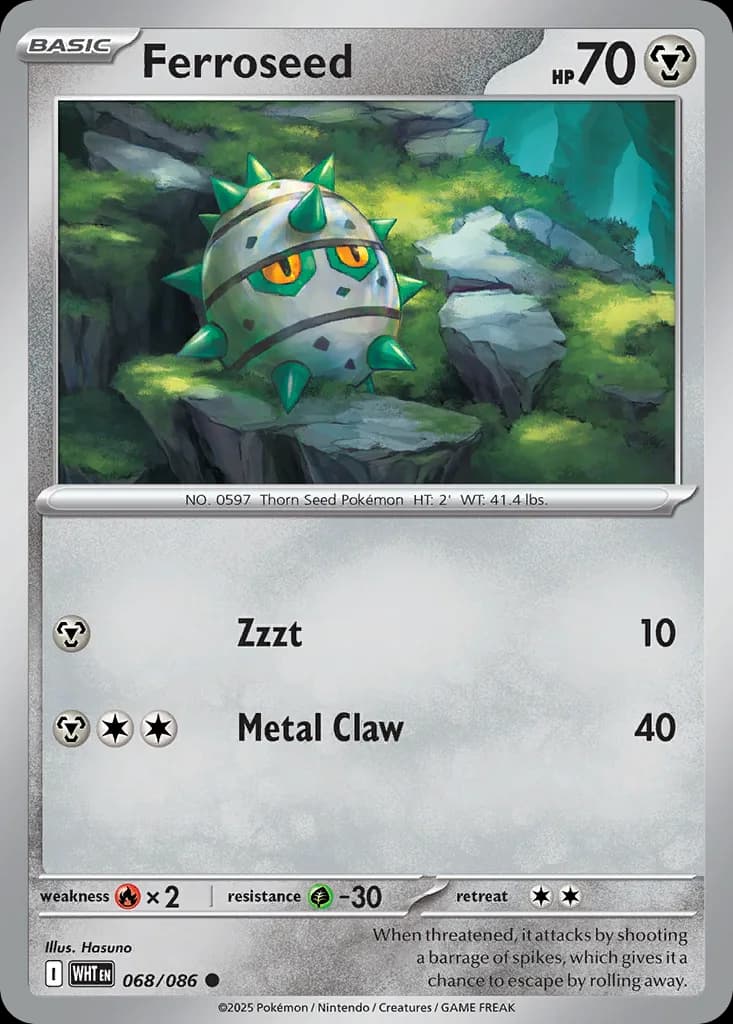 White Flare Ferroseed card front, 68/86