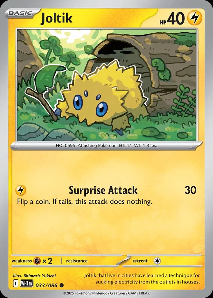 White Flare Joltik card front, 33/86