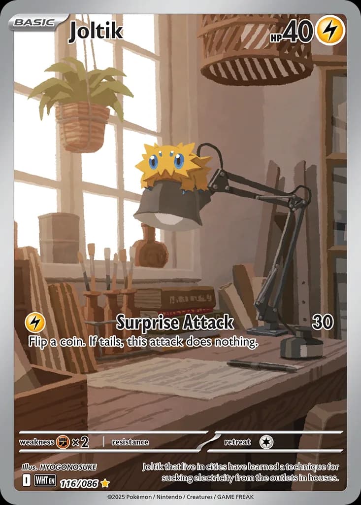 White Flare Joltik card front, 116/86
