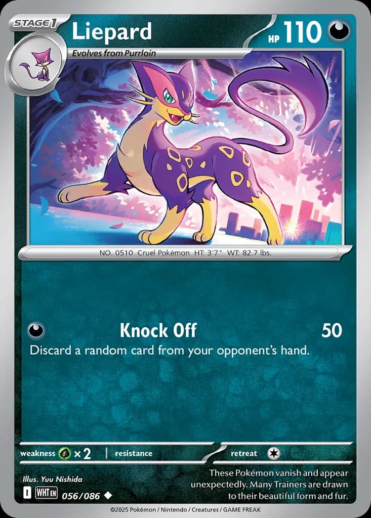 White Flare Liepard card front, 56/86