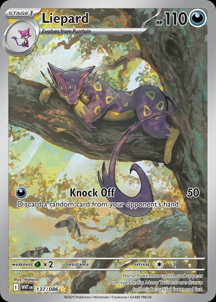White Flare Liepard card front, 137/86