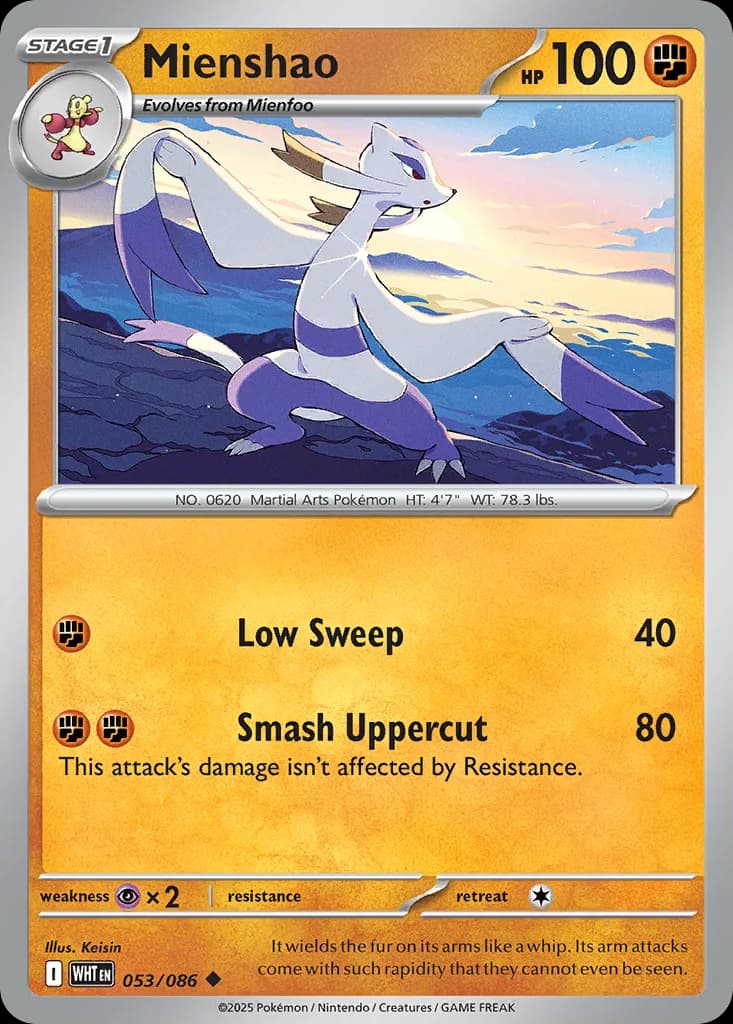 White Flare Mienshao card front, 53/86