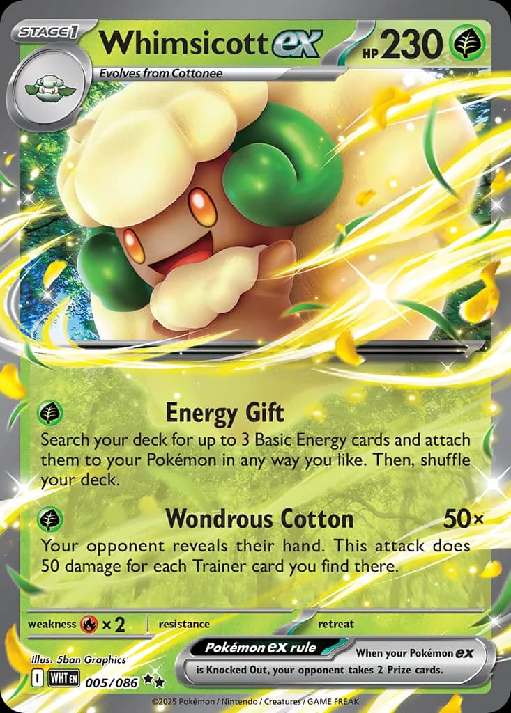 White Flare Whimsicott ex card front, 5/86