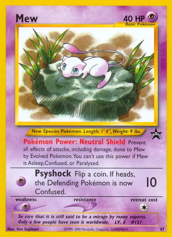 Mew card front, Wizards Black Star Promos 47