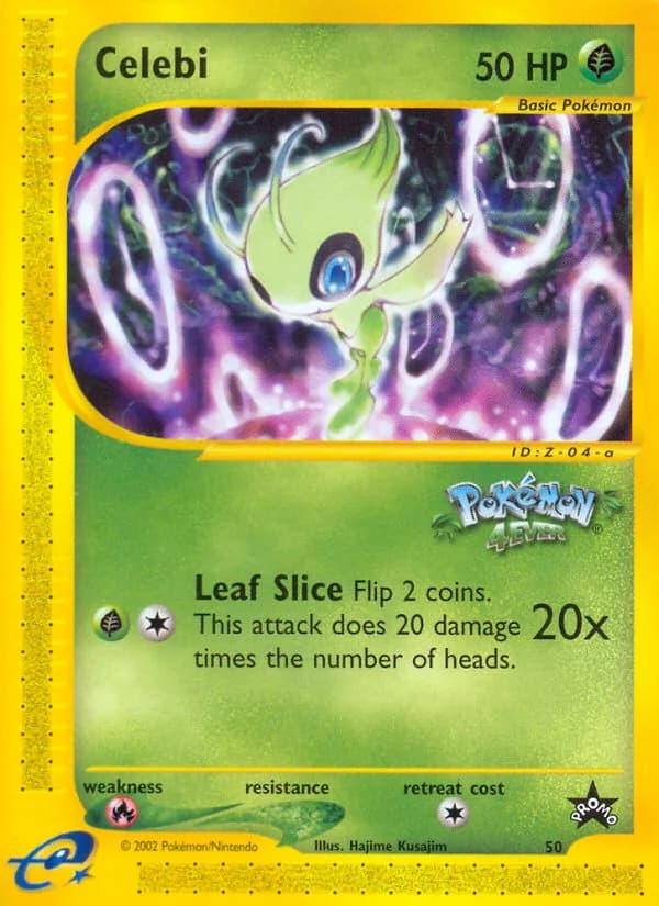 Celebi card front, Wizards Black Star Promos 50