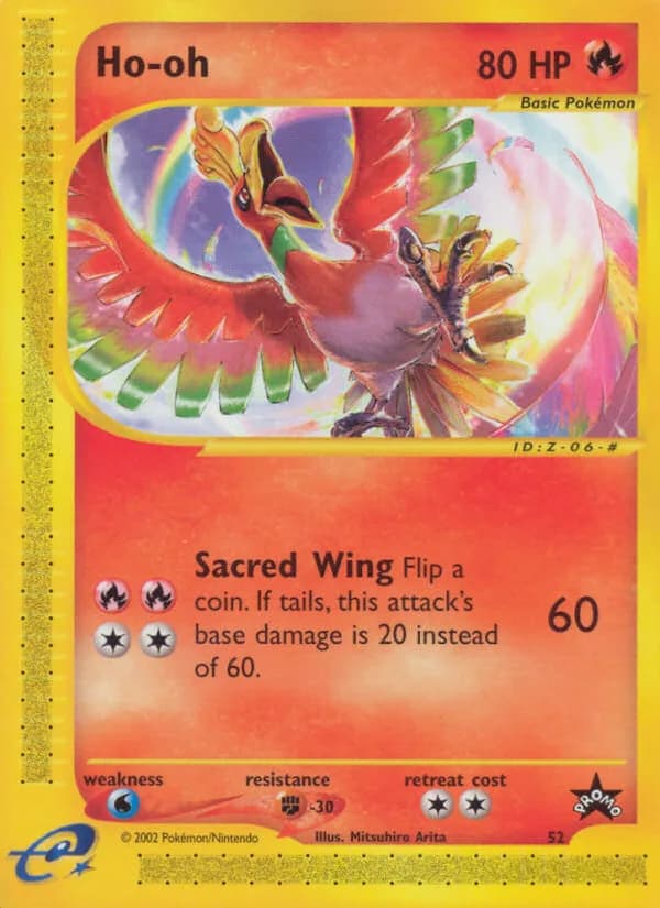 Wizards Black Star Promos Ho-oh card front, 52