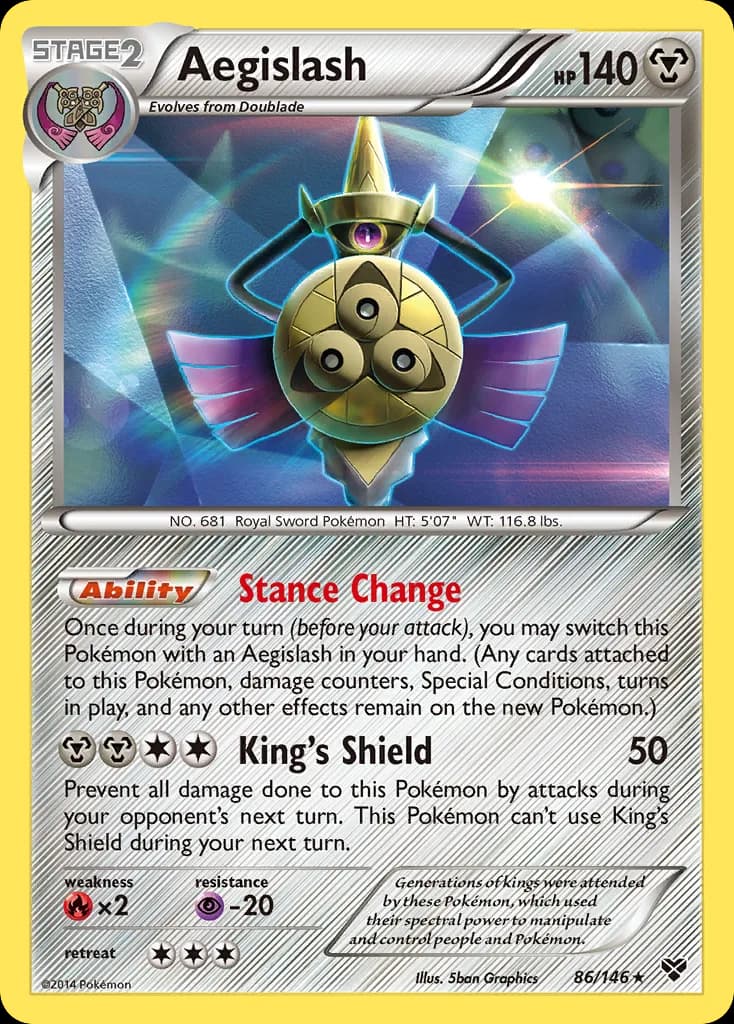 Aegislash card front, XY 86/146