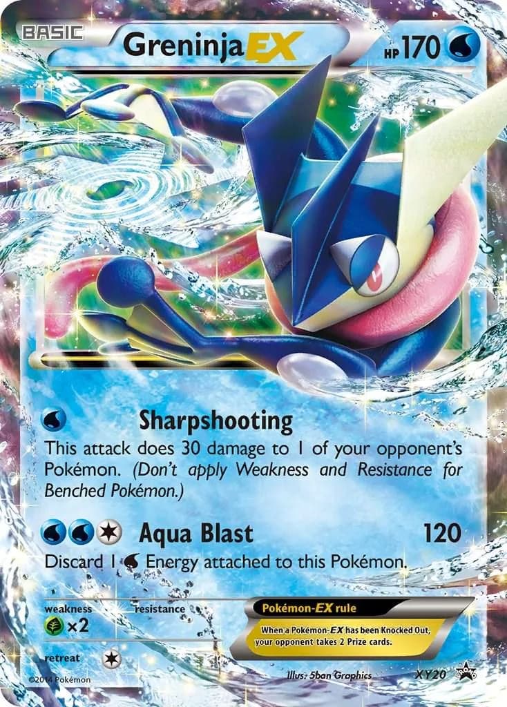 Greninja-EX holo card front, XY Black Star Promos XY20