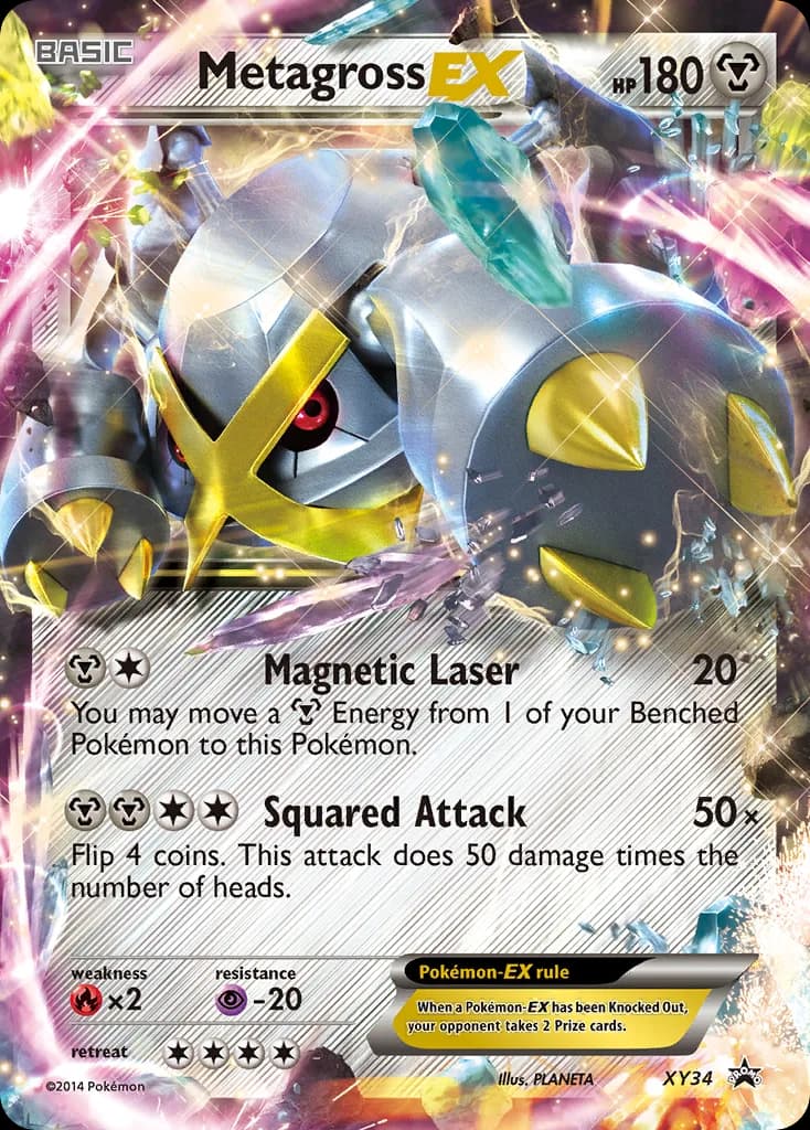 XY Black Star Promos Metagross-EX card front, XY34