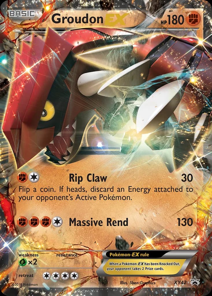 XY Black Star Promos Groudon-EX card front, XY42