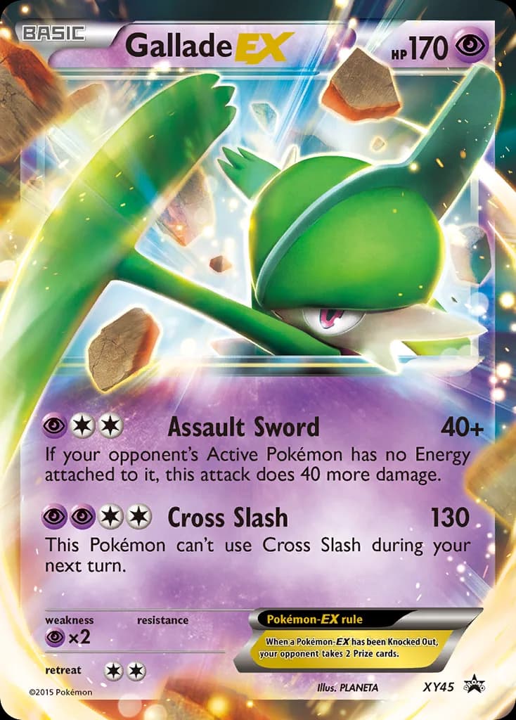 XY Black Star Promos Gallade-EX card front, XY45