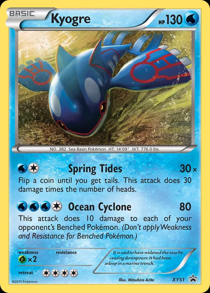 XY Black Star Promos Kyogre card front, XY51