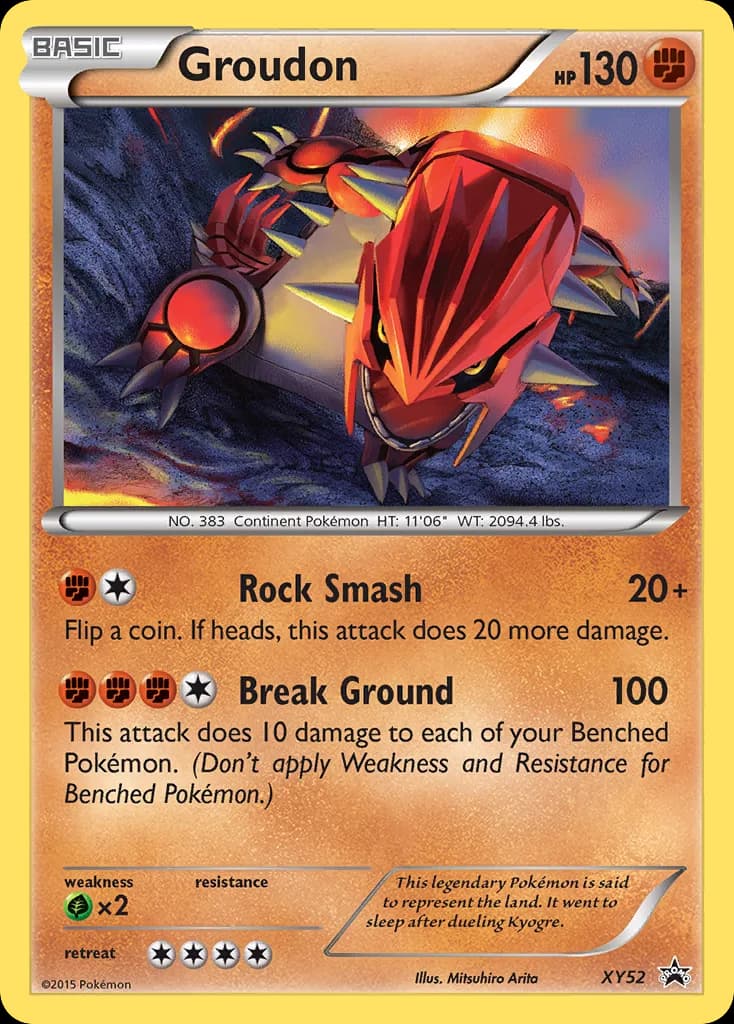 XY Black Star Promos Groudon card front, XY52
