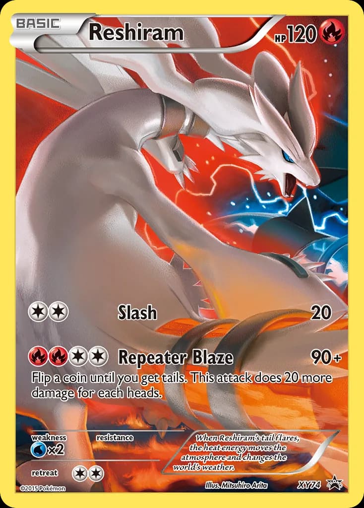 XY Black Star Promos Reshiram card front, XY74
