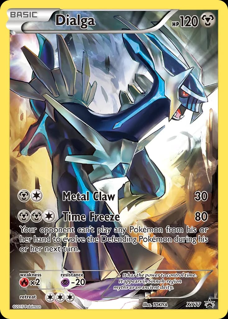 XY Black Star Promos Dialga card front, XY77