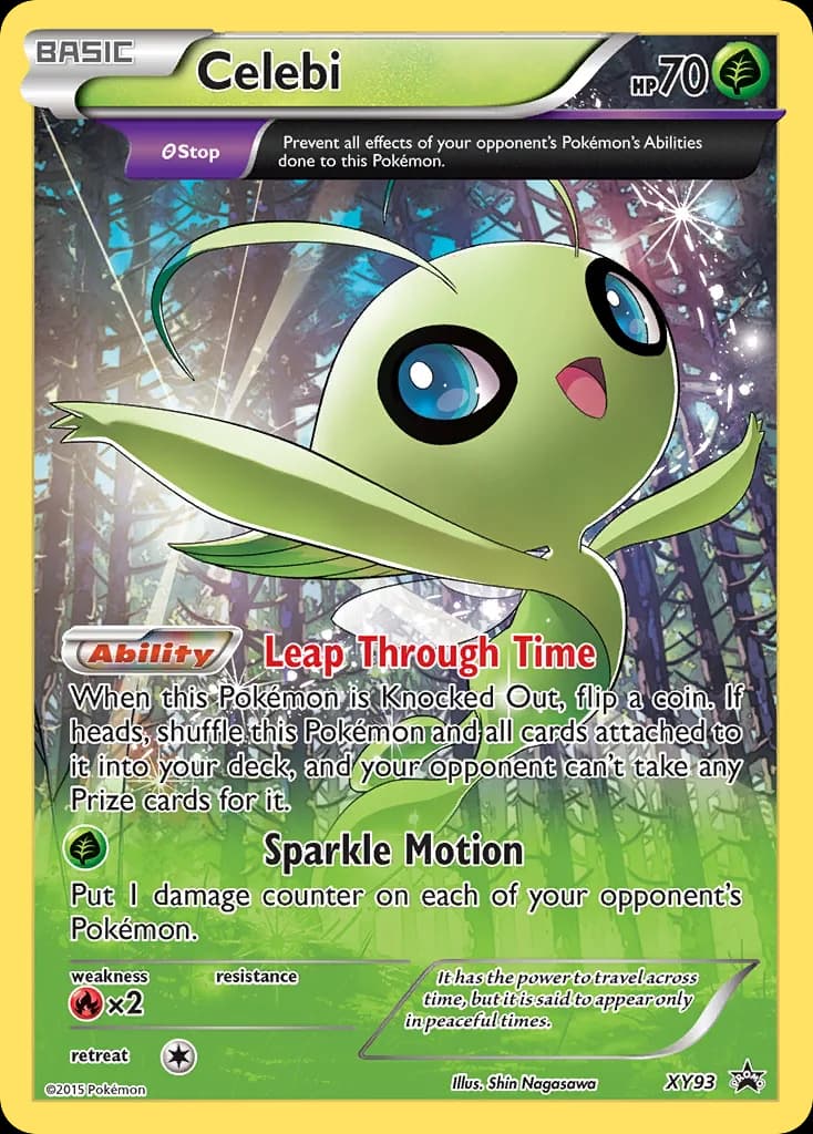 Celebi card front, XY Black Star Promos XY93