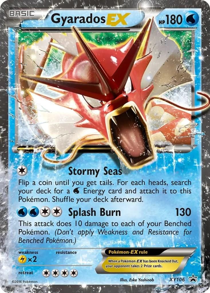 Gyarados-EX holo card front, XY Black Star Promos XY106