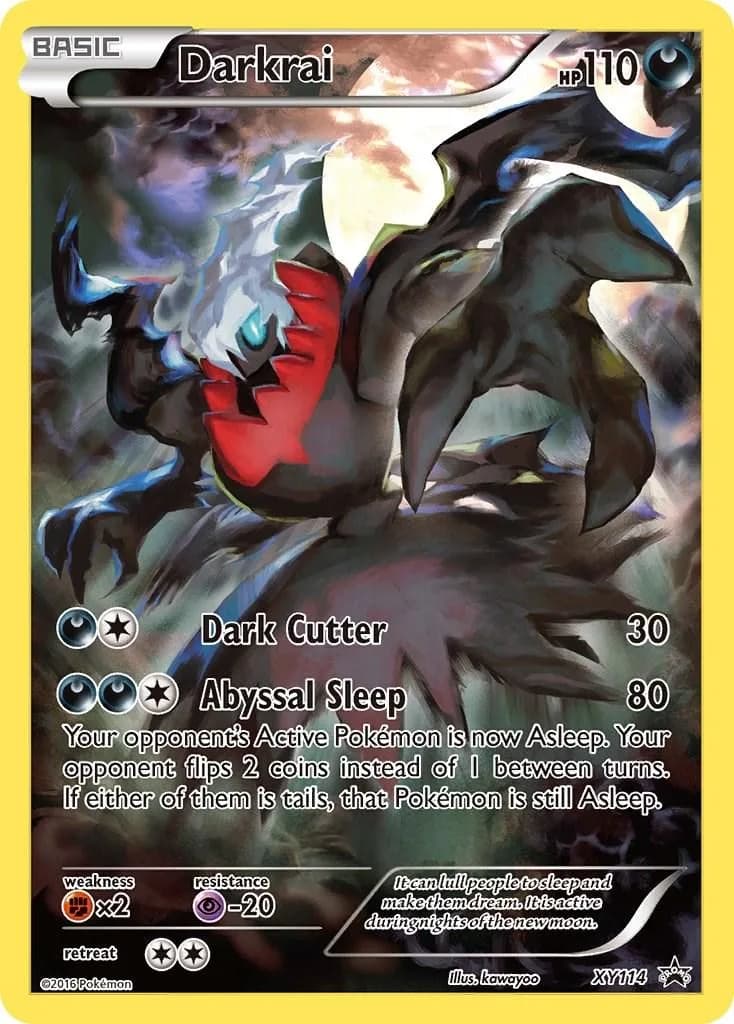 XY Black Star Promos Darkrai holo promo card front, XY114
