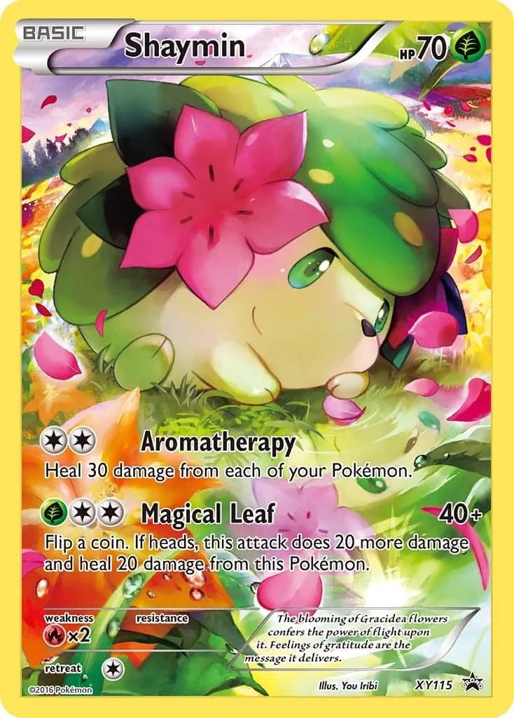 XY Black Star Promos Shaymin holo promo card front, XY115
