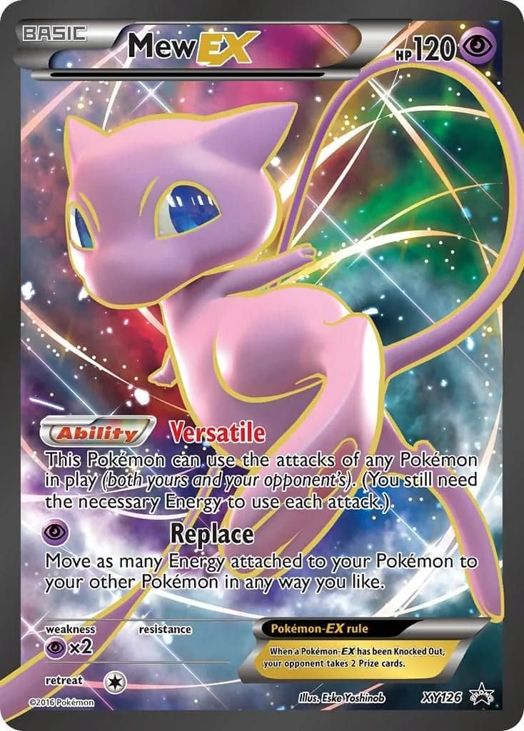 Mew-EX holo card front, XY Black Star Promos XY126