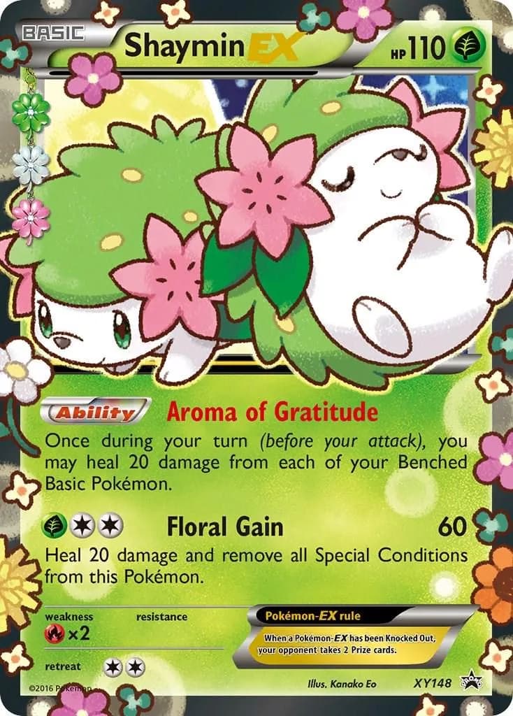 XY Black Star Promos Shaymin-EX holo promo card front, XY148