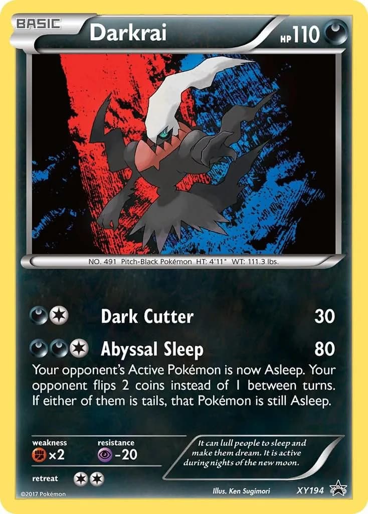 XY Black Star Promos Darkrai holo promo card front, XY194