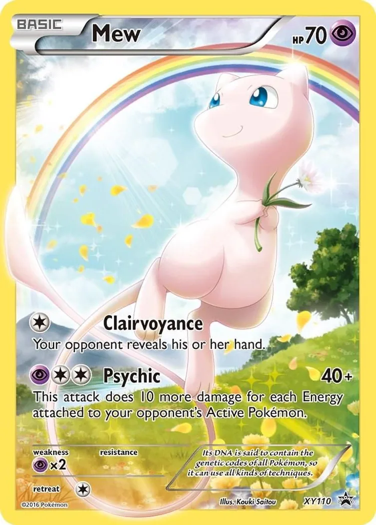 Mew card front, XY Black Star Promos XY110