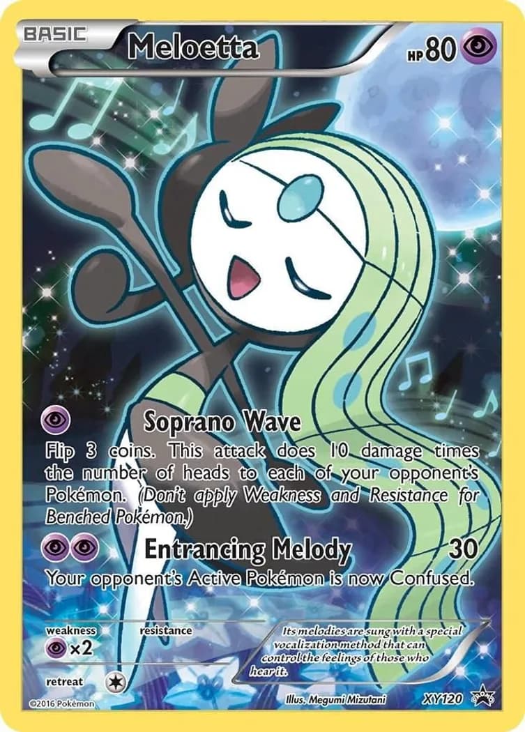 Meloetta card front, XY Black Star Promos XY120