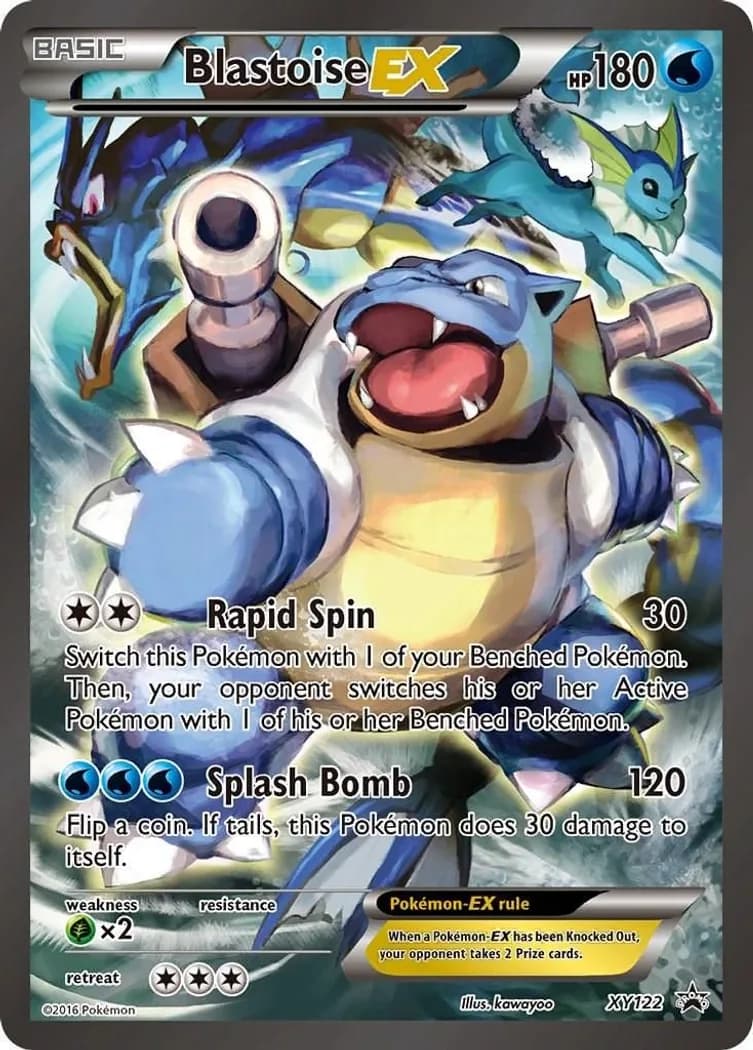Blastoise-EX card front, XY Black Star Promos XY122