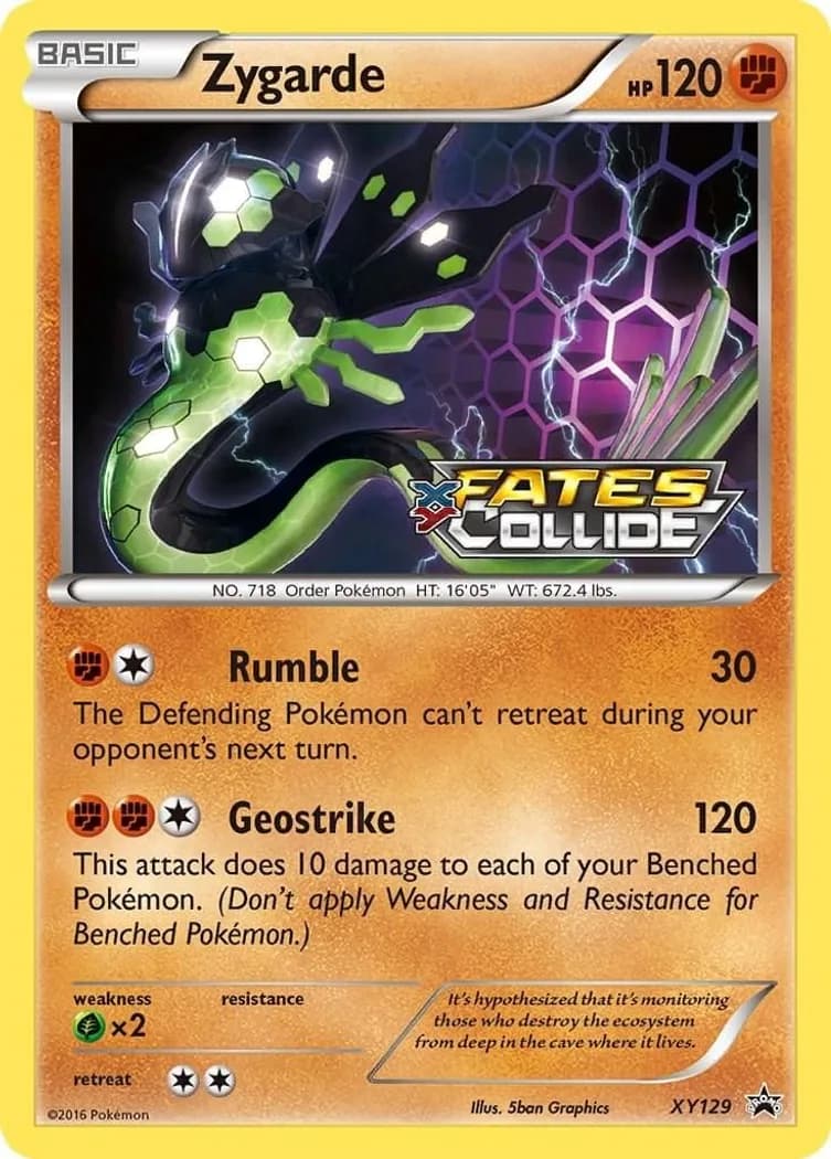 Zygarde card front, XY Black Star Promos XY129