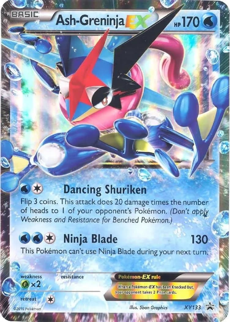 Ash-Greninja-EX card front, XY Black Star Promos XY133