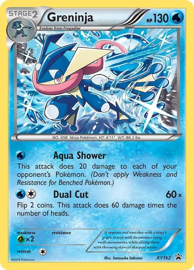Greninja card front, XY Black Star Promos XY162
