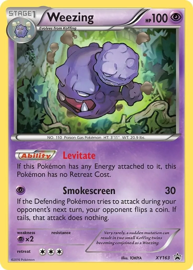 Weezing card front, XY Black Star Promos XY163