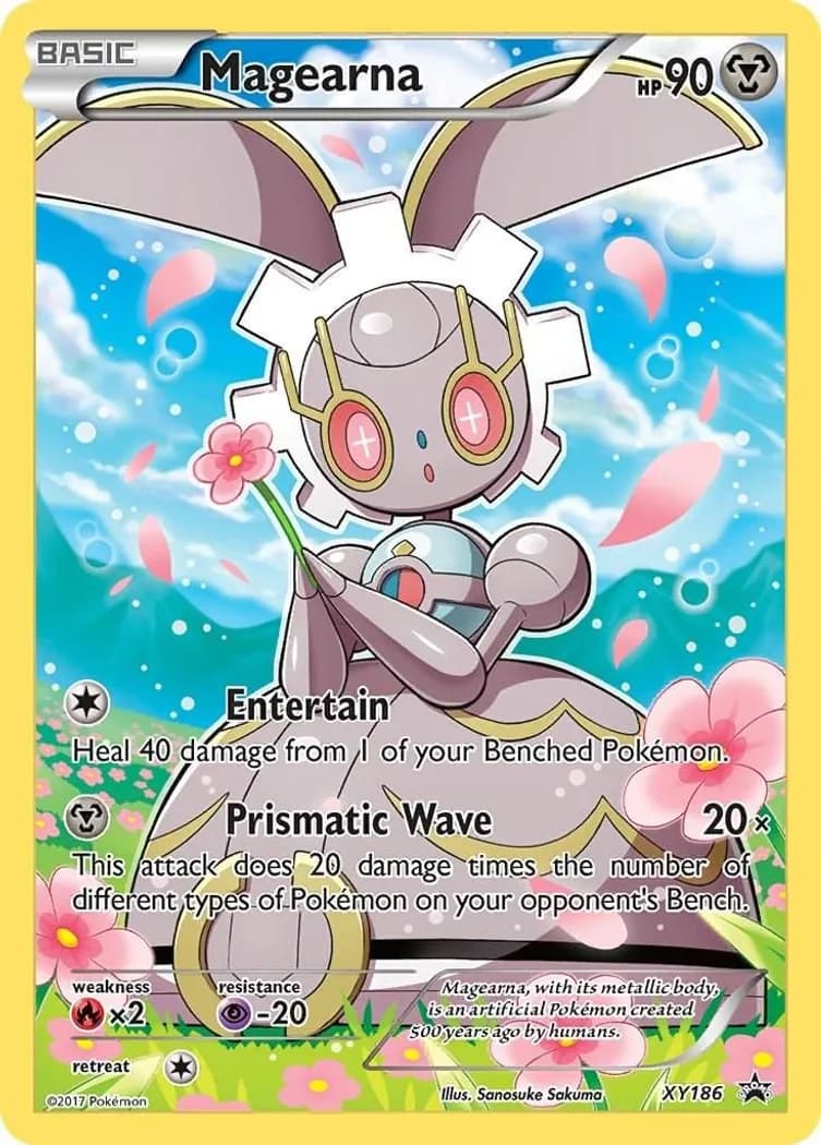 Magearna card front, XY Black Star Promos XY186