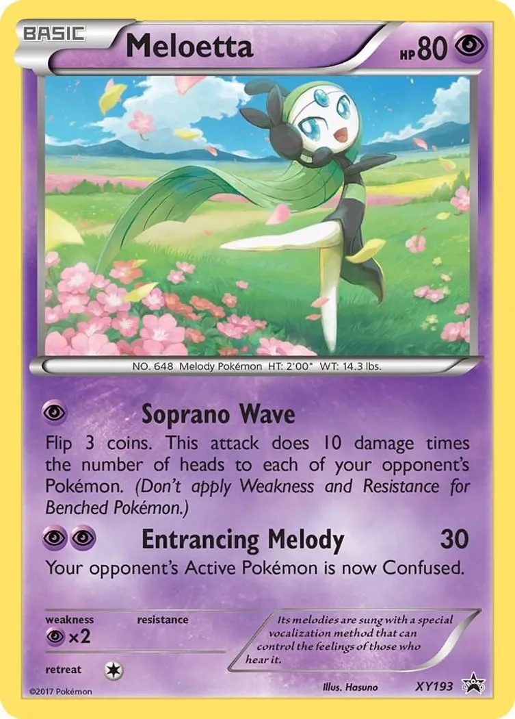 Meloetta card front, XY Black Star Promos XY193