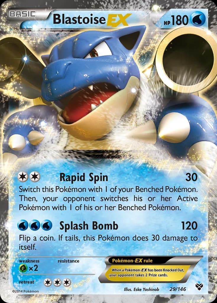 XY Blastoise-EX card front, 29/146